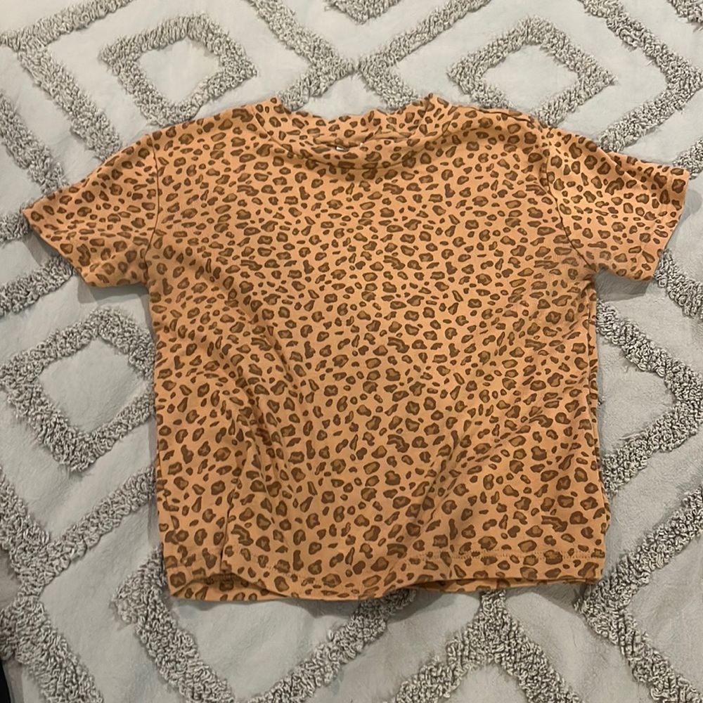 Topshop leopard t shirt